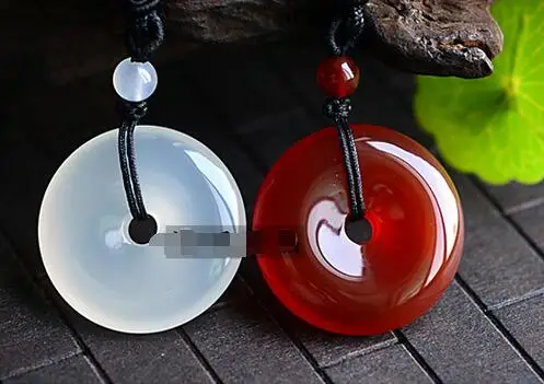 Yy809&gt Натуральный ледяной красный халцедон ожерелье Подвеска Пряжка любителей