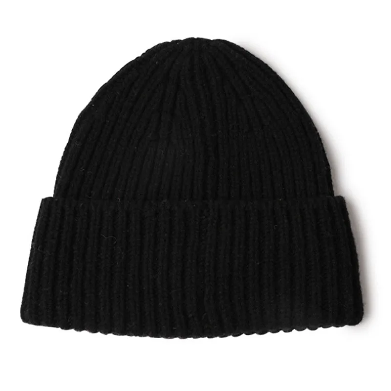 CAVME19 Black CAVME, шерстяные шапки бини, шапки, унисекс, Повседневные шапки, одноцветные, для женщин, мужчин, зимние шапки для девушек, 99% Натуральная шерсть - Цвет: CAVME19 Black