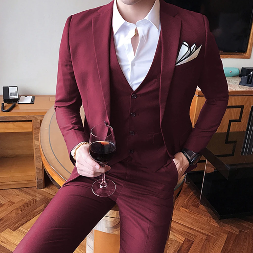 

Suit suit male 2020 spring and autumn high-end custom business blazers three-piece / Slim large size multi-color boutique suit