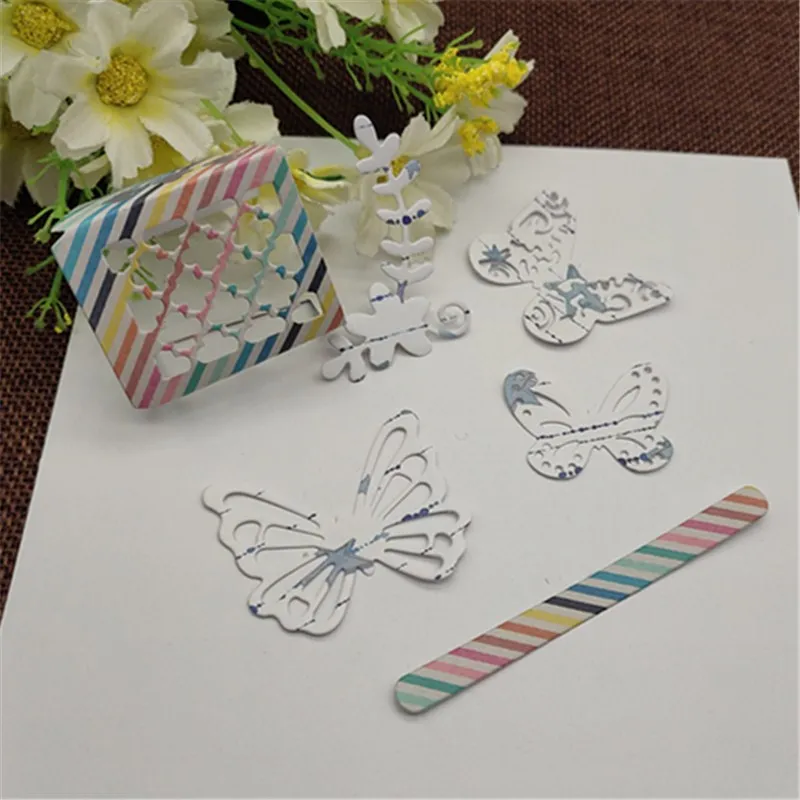 Металлические режущие штампы бабочки для альбома скрапбукинга DIY бумажные
