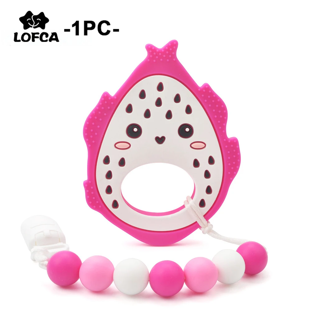 LOFCA дракон фрукты силиконовая соска зажим цепь силиконовый зубопрорезыватель