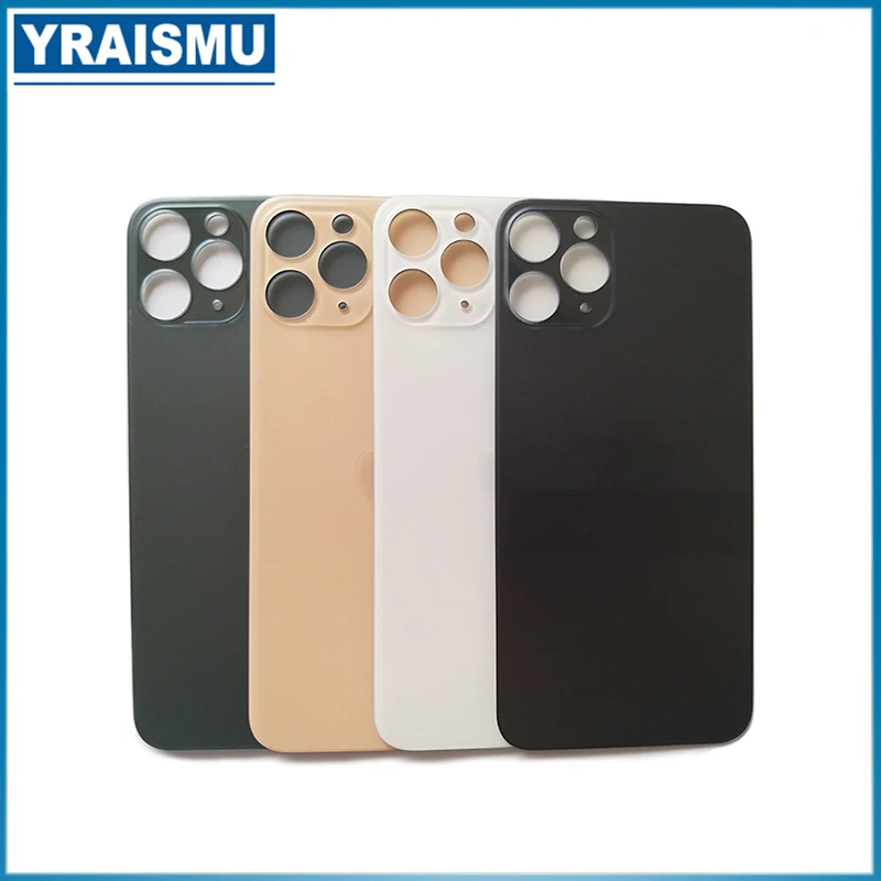 

Запасные части для задней крышки корпуса iPhone 11 Pro Max, запасные части с широким большим отверстием для камеры, замена стеклянной крышки аккуму...
