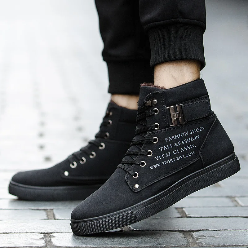 

hightop sneakers men 2020 solid fashion flat shoes men casual canvas shoes men sneaker luxury brand zapatillas hombre