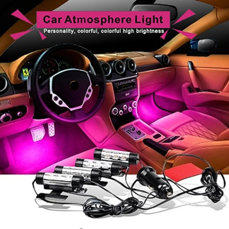

LED Car Footlight Atmosphere Lamp Car Interior Atmosphere Lamp Multi-color Car Interior Decoration Accessories