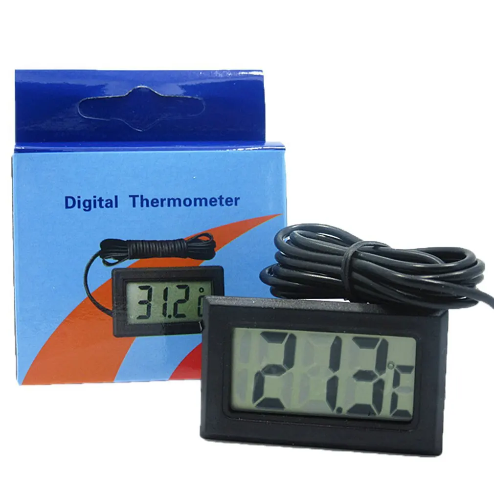 

LCD Digital Thermometer With Battery Freezer Mini Thermometer Indoor Outdoor Electronic Thermometer With Sensor
