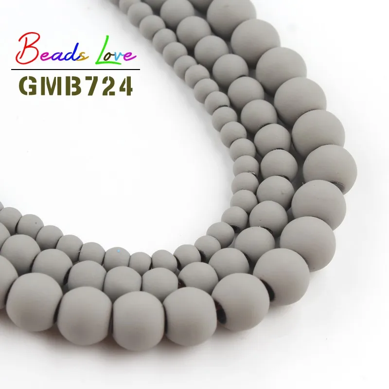 Круглые Бусины Из Гематита и натурального каучука 4/6/8 мм 15 дюймов | Украшения