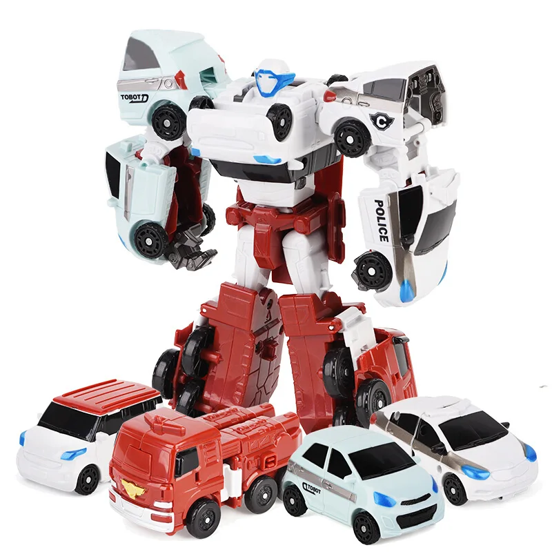 4 в 1 Tobot Трансформация Робот игрушки Корея мультфильм братья аниме деформация