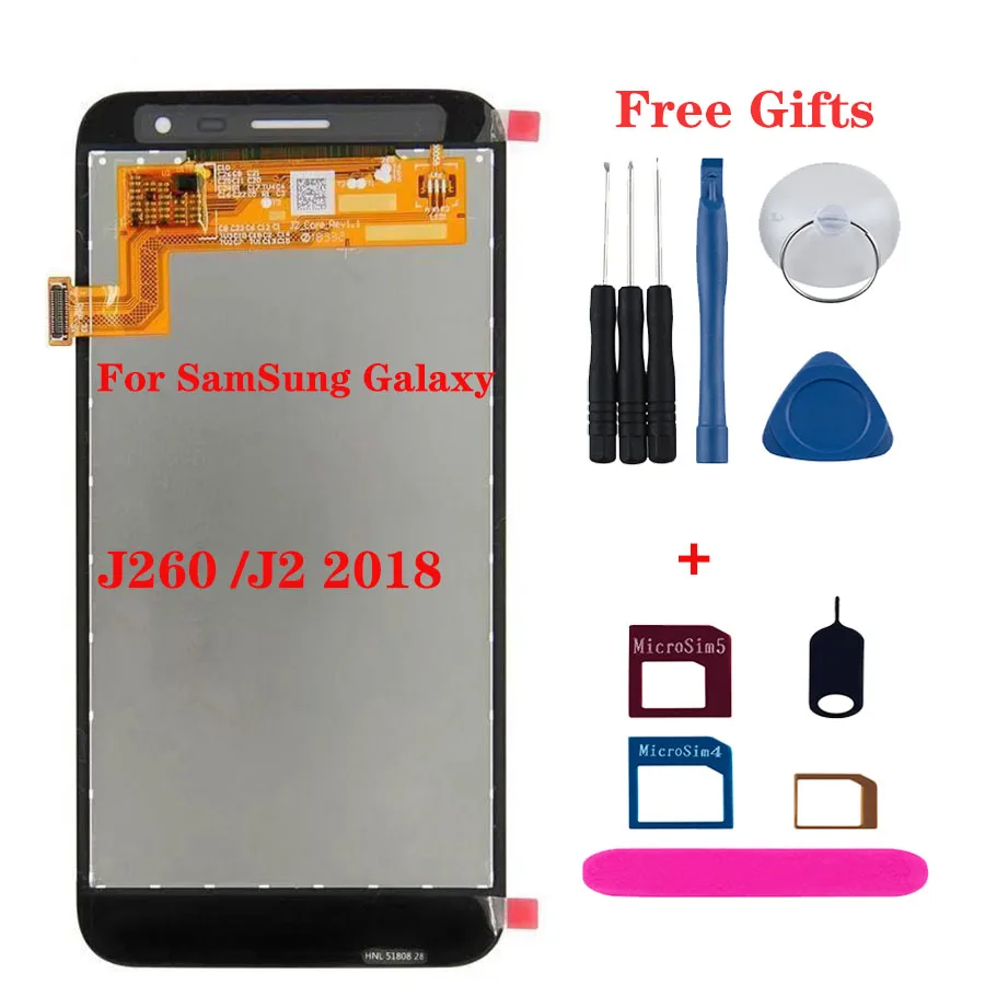 ЖК-дисплей для Samsung Galaxy J260 дигитайзер сенсорного экрана в сборе смартфона J2 Core 2018