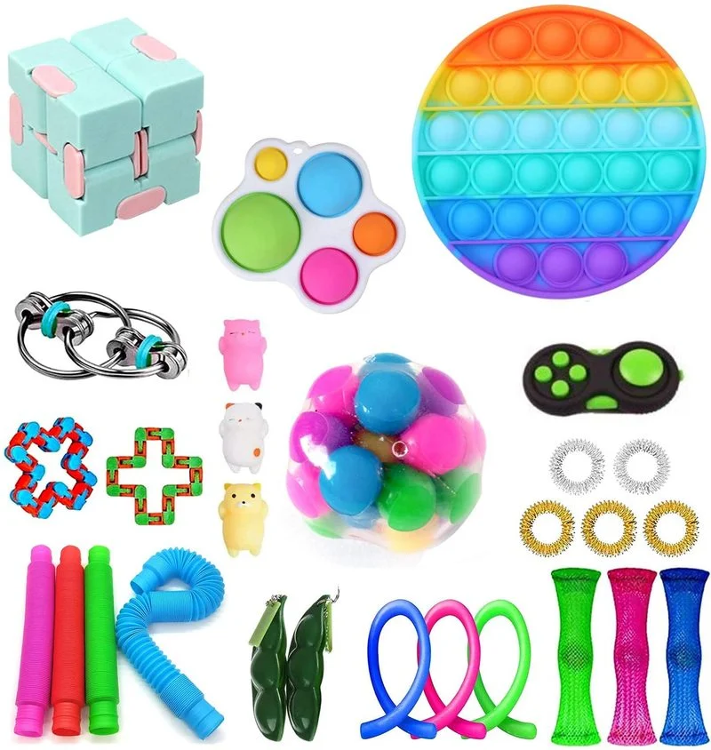 

Fidget Toys Set, 28 Pcs Sensory Toys Pack Cheap for Kids Adults, Simple Dimple Figetget Toys, Push Pop Bubble Toy Kill Time