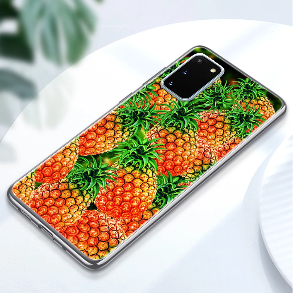 

Summer Pineapple Case for Samsung Galaxy S21 S10 S9 S8 S20 Plus Ultra S10e A51 A50 A71 A70 A20E A21 NOTE 20 10 9 8 Plus Soft TPU