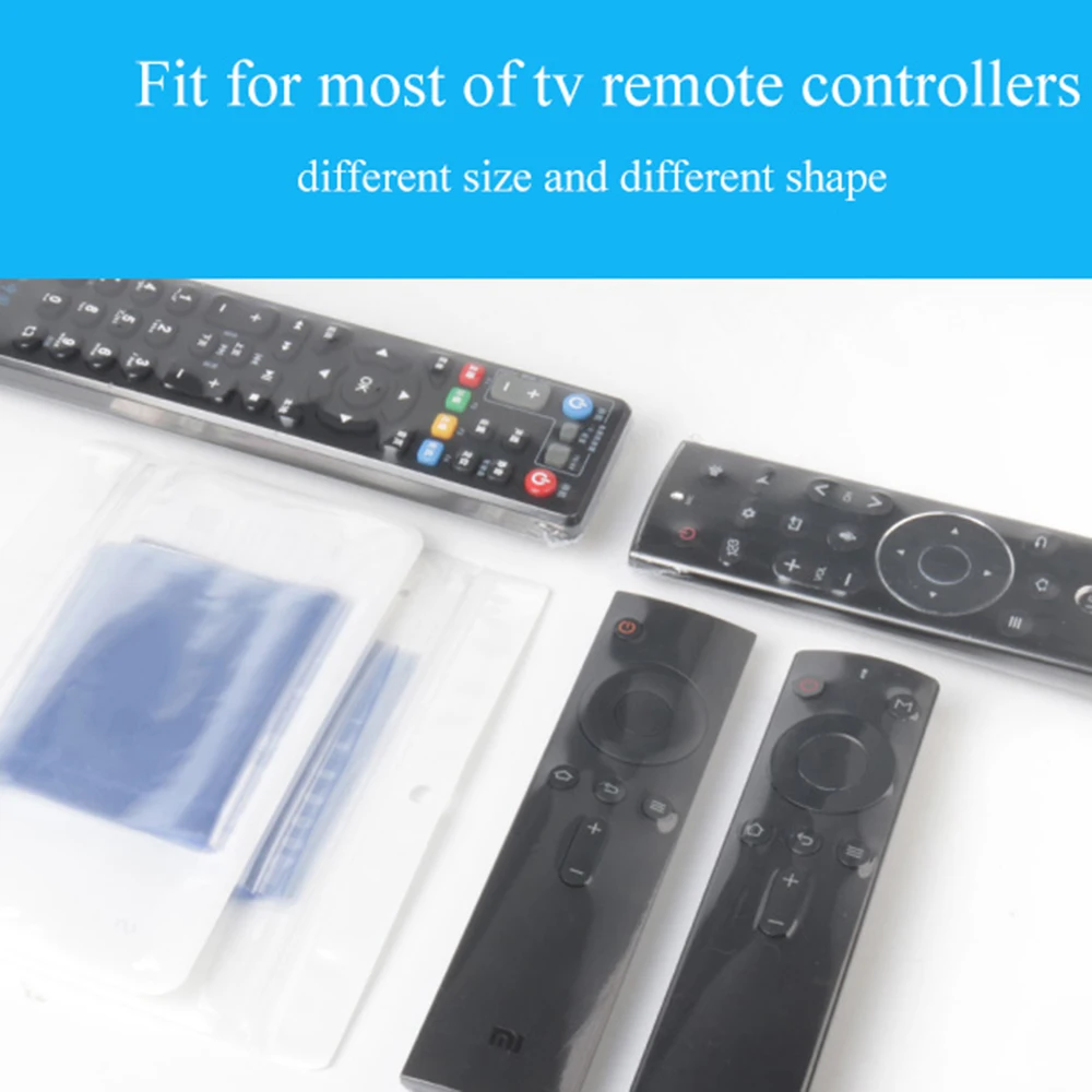 10Pcs Clear Shrink Film TV Remote Control Case Cover Air Condition Protective Anti-dust Bag | Электроника