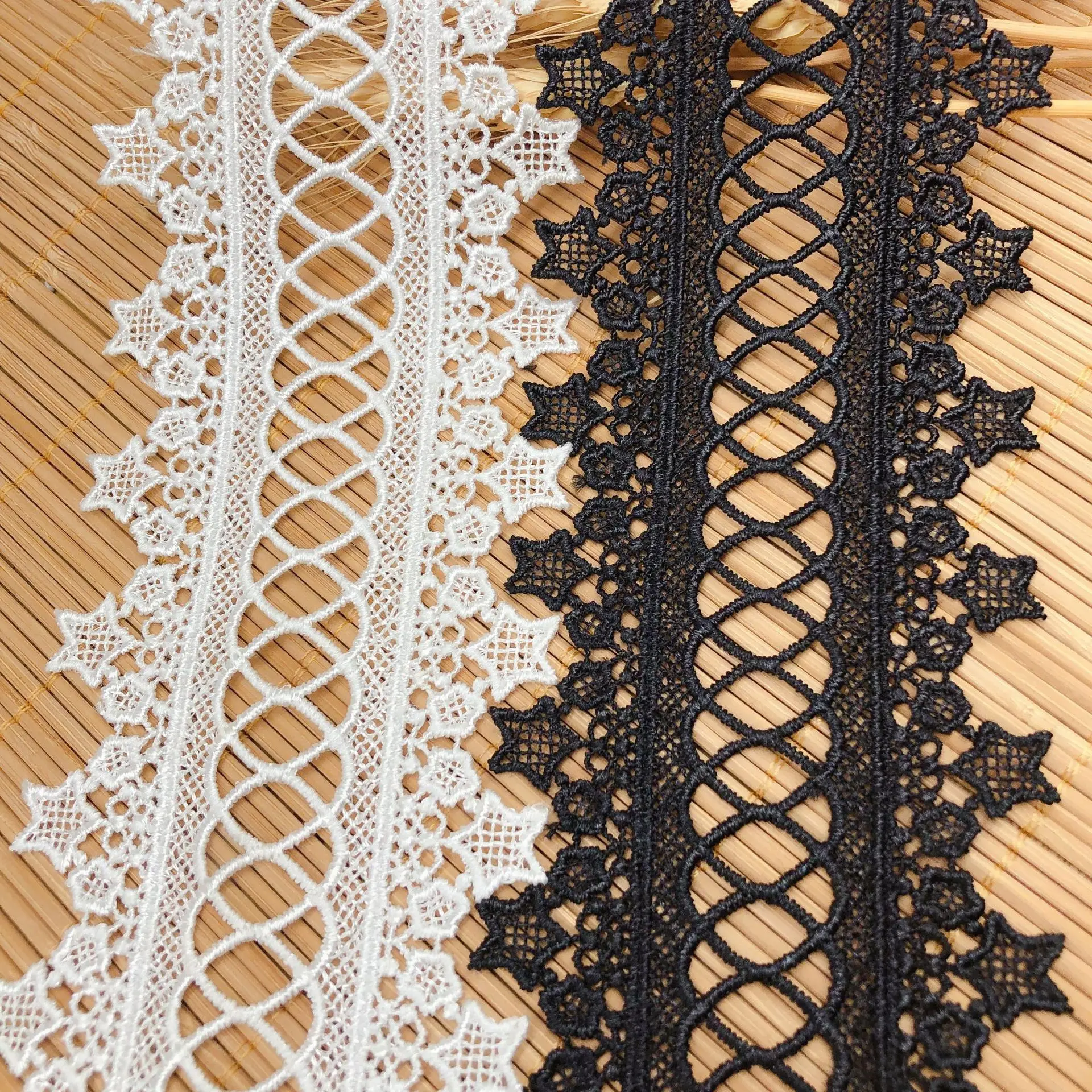 15 ярдов белые звезды кисточки кружева бахрома кружевная отделка Лента костюм