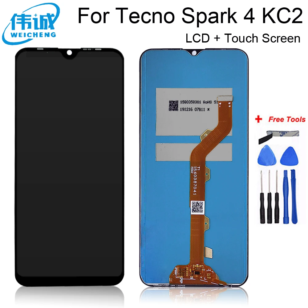 ЖК-дисплей и сенсорный датчик для Tecno Spark 4 KC2 Spark4 5 Air 6 Go KE5j LCD Power 2 | Мобильные