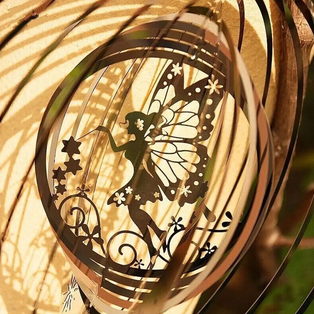 

Nordic Style Gift Rotating Wind Chime Ornaments Home Elves Flying Garden Decoration Decor Hanging Gift Color Pendant Butter P6t6