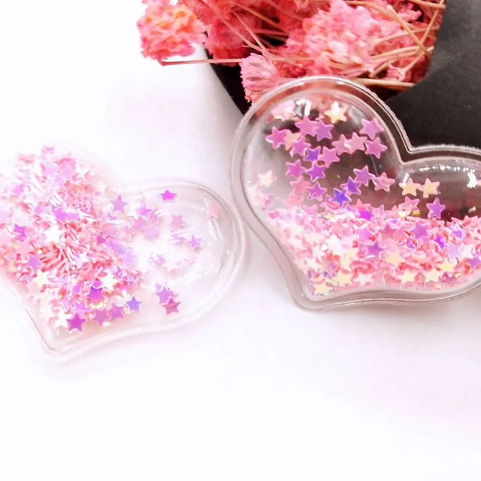 10 шт. в форме сердца короны/крылья из прозрачного пластика ПВХ сумка Цвет сделай