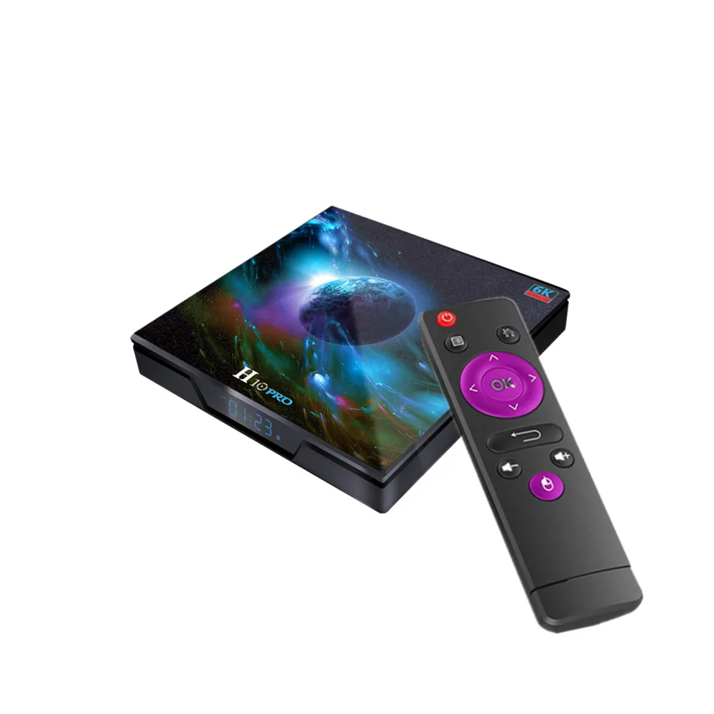 2019 Новинка H10 Pro Smart tv Box 4 ГБ DDR3 64 Android 9 0 ТВ приставка 2 4G 5G WiFi 6K