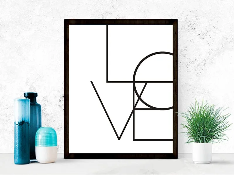 Любовь цитаты Холст плакат стены искусства для гостиной декора|wall art|canvas posterquote