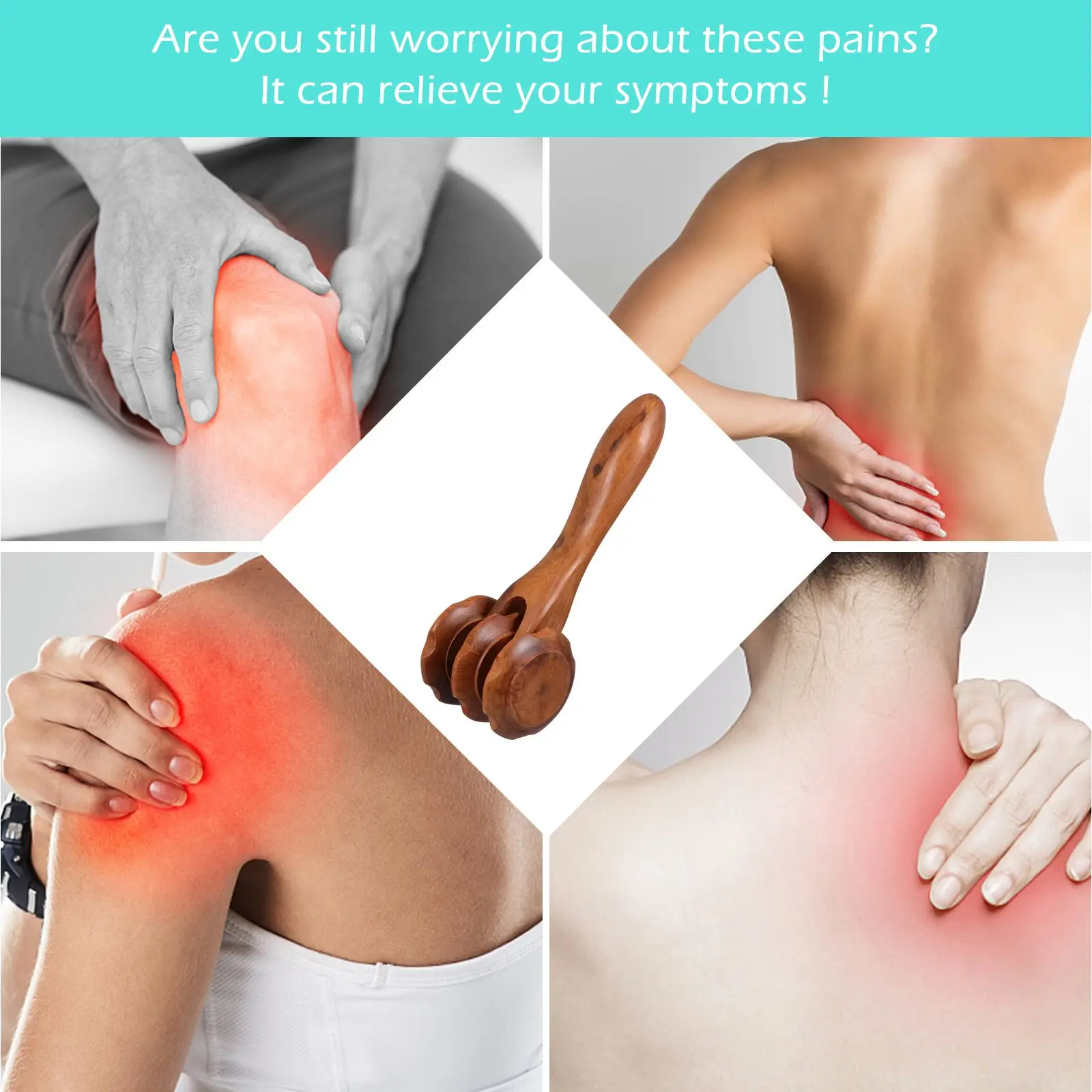 

Wood Health GuaSha Board Useful Body Scraping Board Sandalwood Guasha Massager