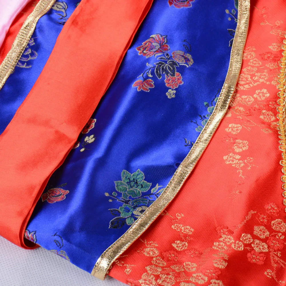 Child Mulan Costume Asian Princess Dress Up Outfit Chinese Tang Dynasty Traditional Fancy Dress Halloween Costumes for Girls