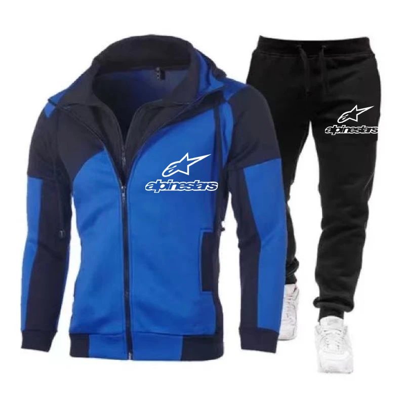 

2021 new Alpinestars casual sportswear men's suit two-piece hooded sweatshirt autumn and winter suit sportswear