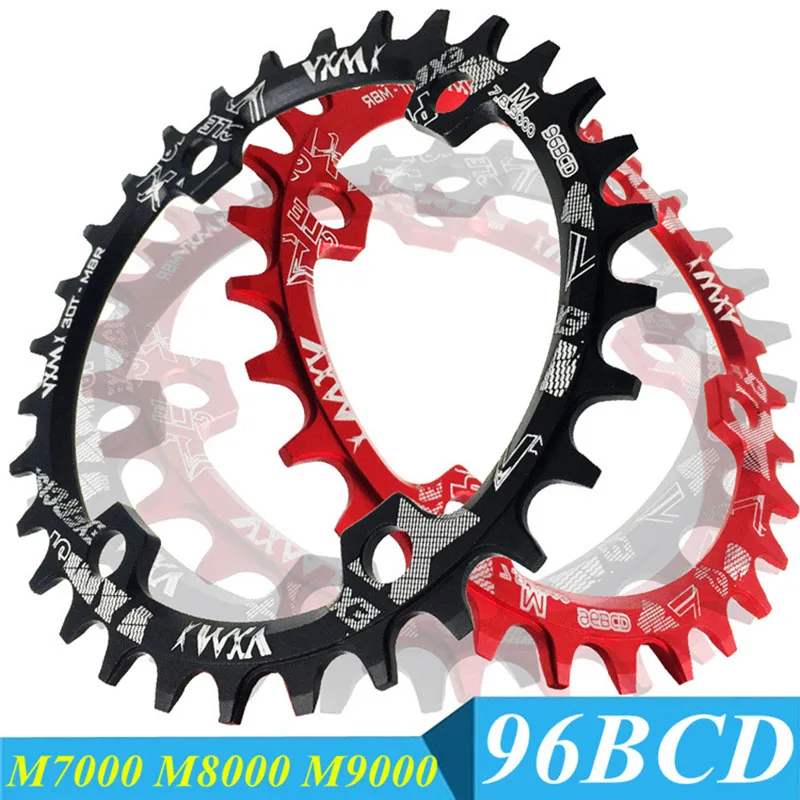 MTB Bicycle Crank set Round Oval Shape Chainwheel 30/32T/34T/36T/38T 96BCD Chainring Bike Circle Crankset  for M7000 M8000 M9000