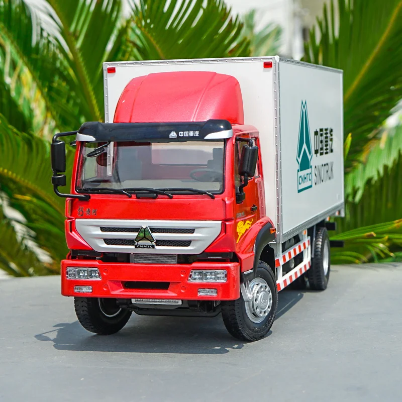 

1/24 alloy die-casting car model China National Heavy Duty Truck New Yellow River Container Adult Collection Children's Toy