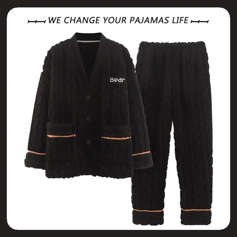 

Пижама для женщин, комплект из 2 предметов, новинка 2021, пижама Yu Zhaolin, Женская фланелевая утепленная Домашняя одежда с длинным рукавом на осен...