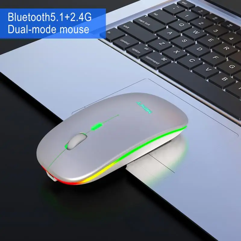 ergonomic optical silent mouse bluetooth 5 1 dual mode charging wireless mouse 2 4g gaming mouse rechargeable office mouse free global shipping