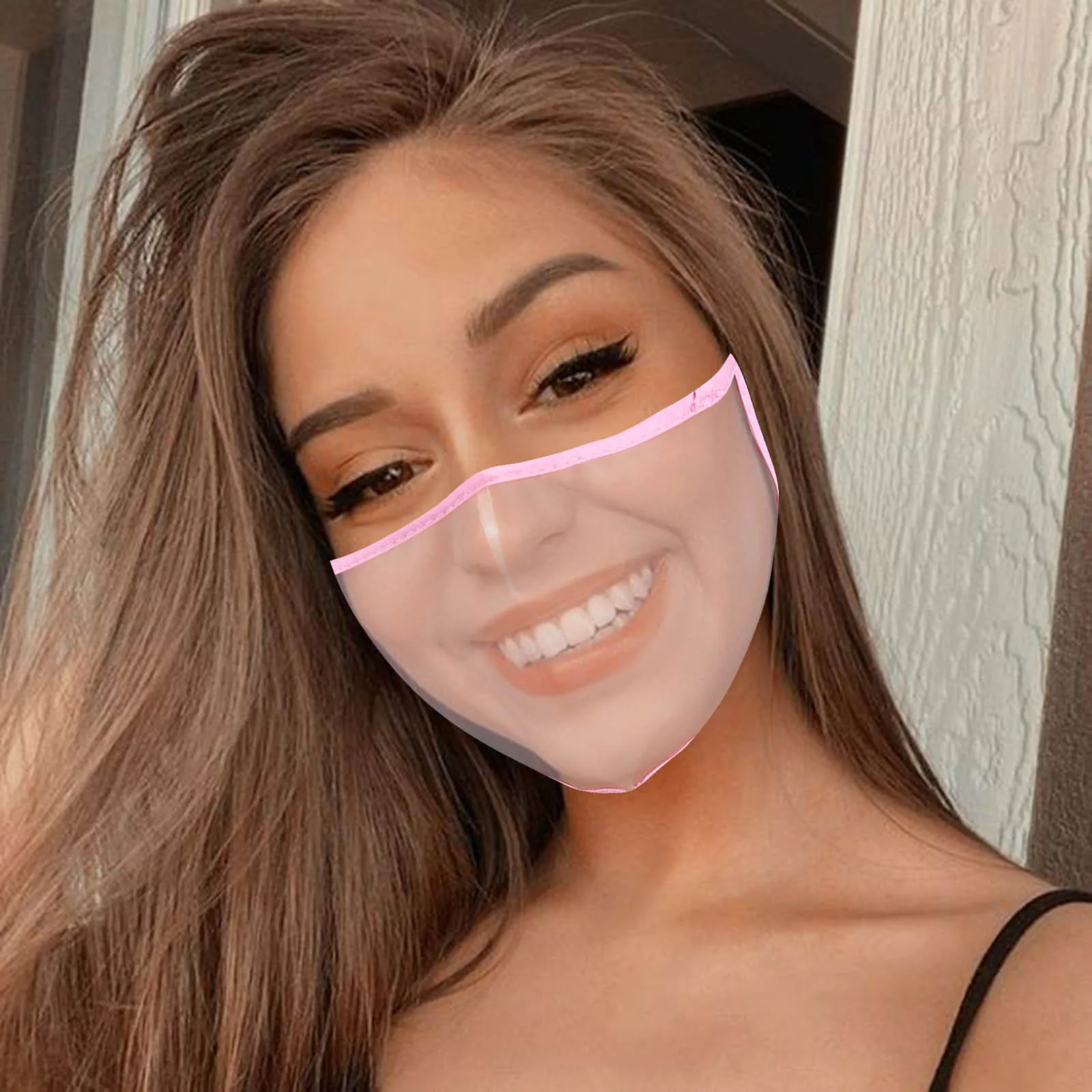 Прозрачная маска с эффектом потертости для губ взрослых и мужчин многоразовые