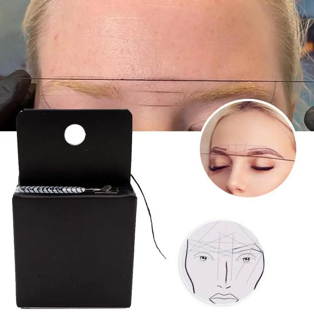 

Tattoo Thread Eyebrow Marker Thread Tattoo Eyebrows Mapping Pre-Inked Brow Makeup Point String Thread Pre-Inked Eyebrow Tat W0X4
