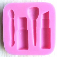 lipstick makeup brush mold silicone mold chocolate fudge decorating baking tool bakeware pudding baking paste mold