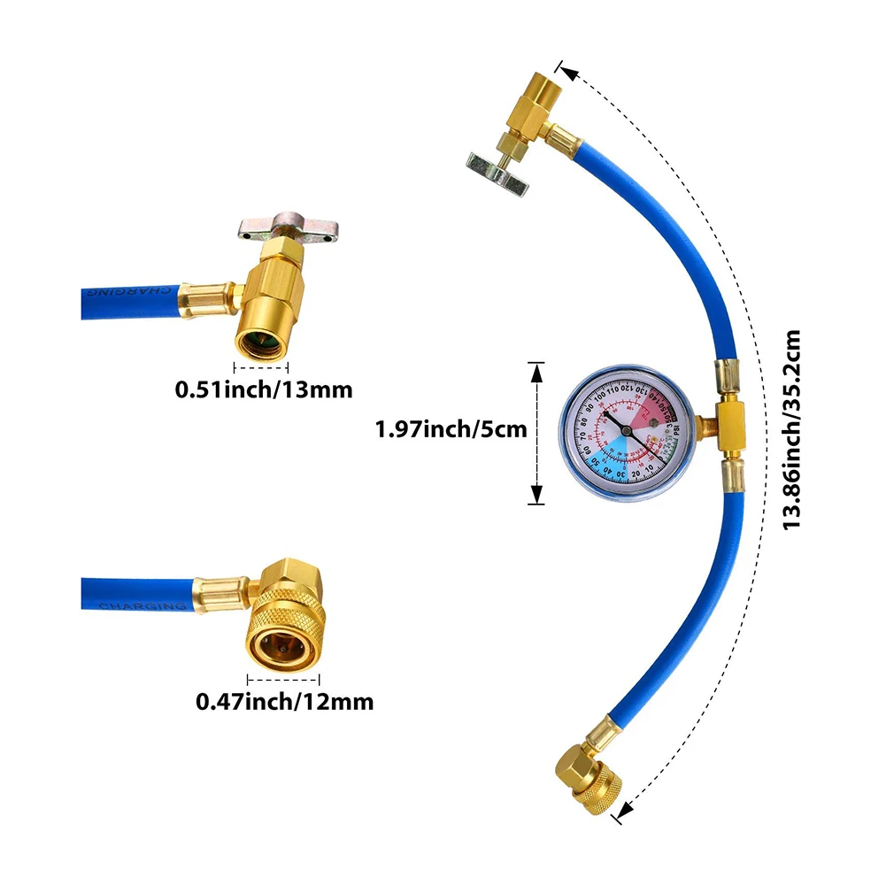 

DIY Bullet Piercing Tap Valve Hose Refrigerant Can Tank Kit BPV31 Model
