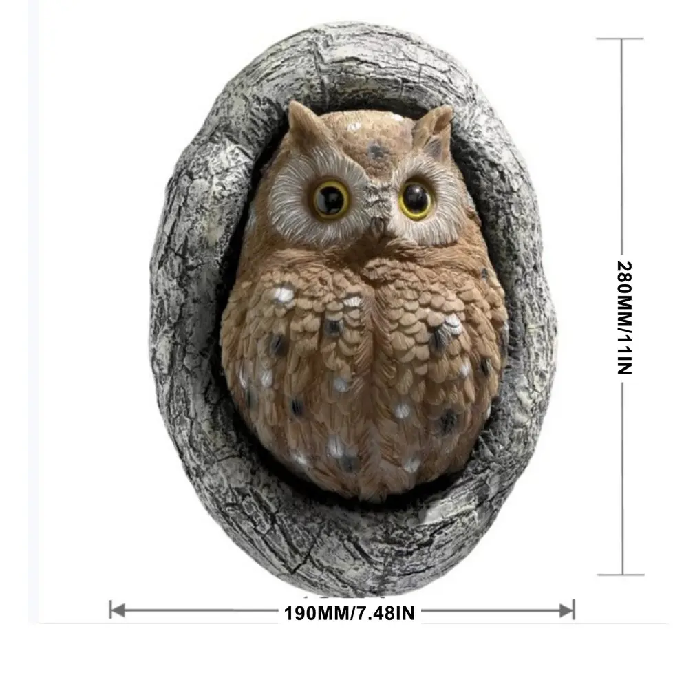 

Owl Tree Faces Decor Outdoor Owl Pendant Tree Sculpture Yard Art Garden Decoration For Outdoor Garden Lawn Statues Decorations