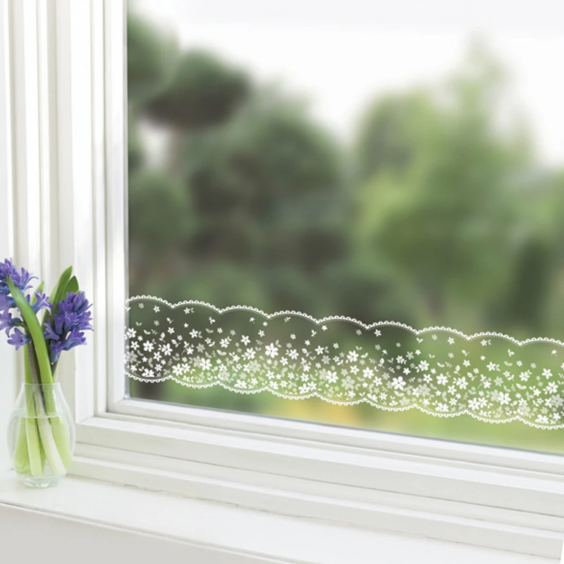 

Korea Styple PVC White/Black Glass Film Waistline Kitchen Cabinet Mirror Decoration Sticker Mirror Lace Decoration 5cm/10cm