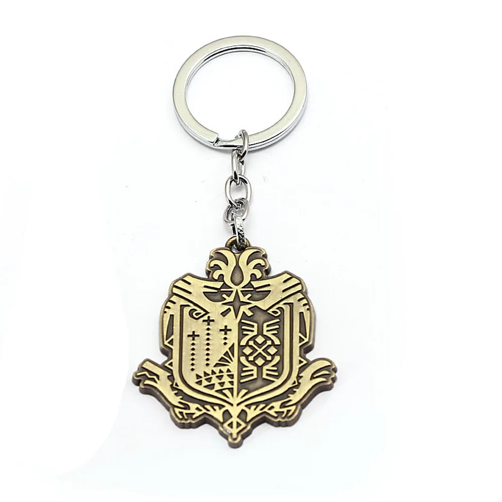 

Anime Monster Hunter Game Keychain Cartoon Guild Mark Keyring Man Car Holder Popular Personaltion Key Accessories Jewelry