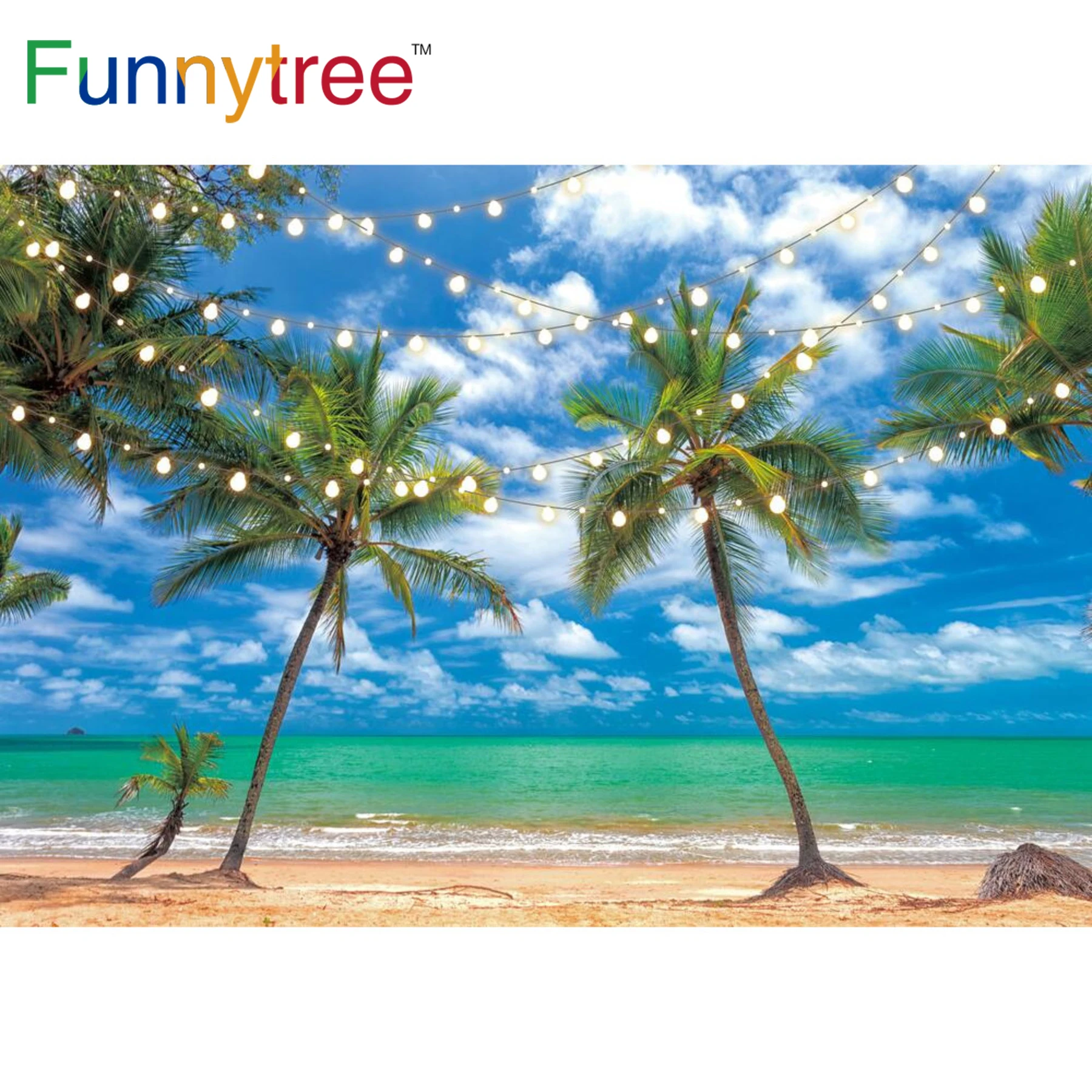 Фон Funnytree для фотосъемки с изображением тропического пляжа Приморского берега