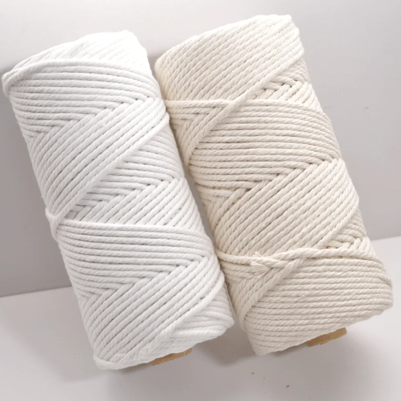 Шнур для макраме 3 мм однотонная хлопковая нить аксессуары рукоделия сделай сам