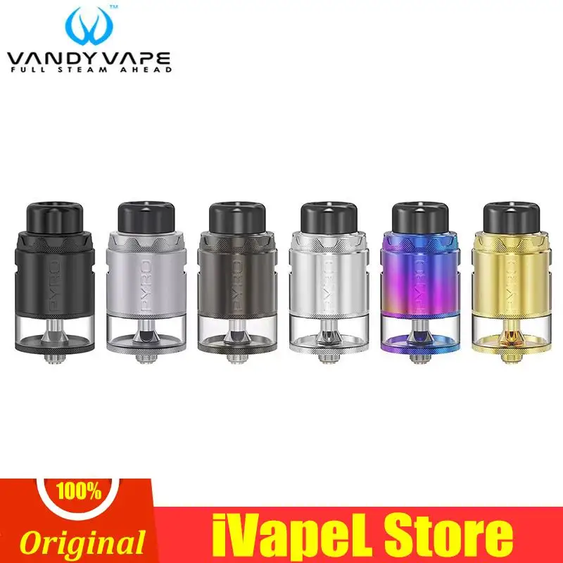 Оригинальный атомайзер Vandy Vape Pyro V4 RDTA с боковым наполнителем 5 мл и плавленой - Фото №1