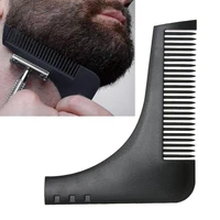 1pc black beard shaving styling template beard shaping comb trimming tool beard styling template professional hairdressers