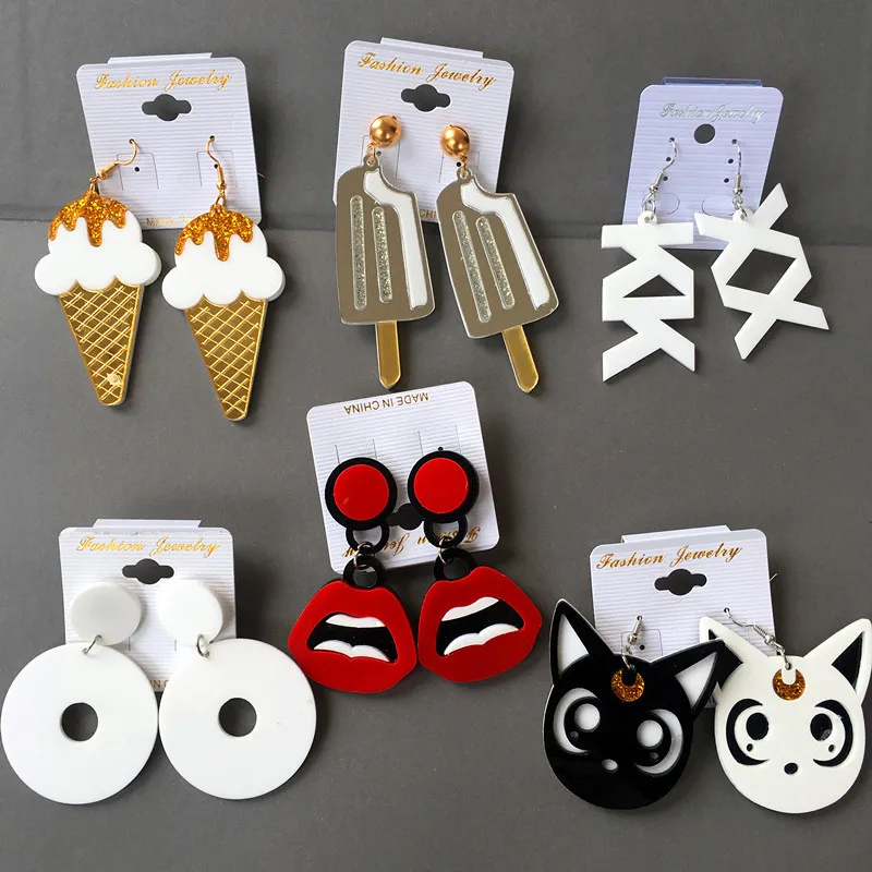 Новинка креативные красные серьги BUDROVKY для отдыха простые геометрические