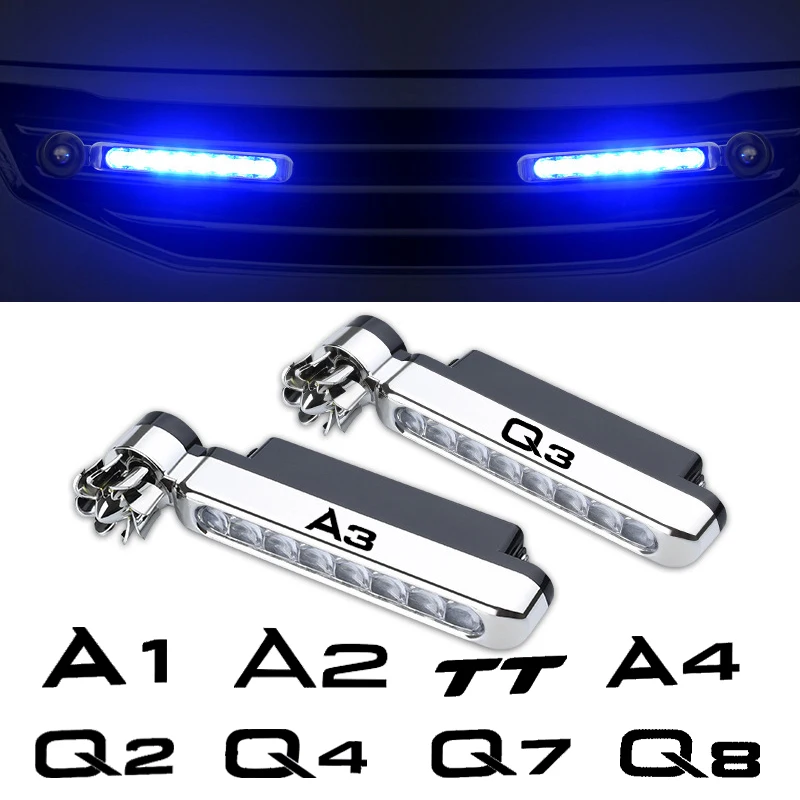 

2PCS Wind Powered Car Running Lights 8LED Rotation Fan Daylight For Audi A4 A6 A5 S3 S4 S5 S6 S7 TT Q3 Q5 Q7 RS3 RS4 b6 b7 b9 8p
