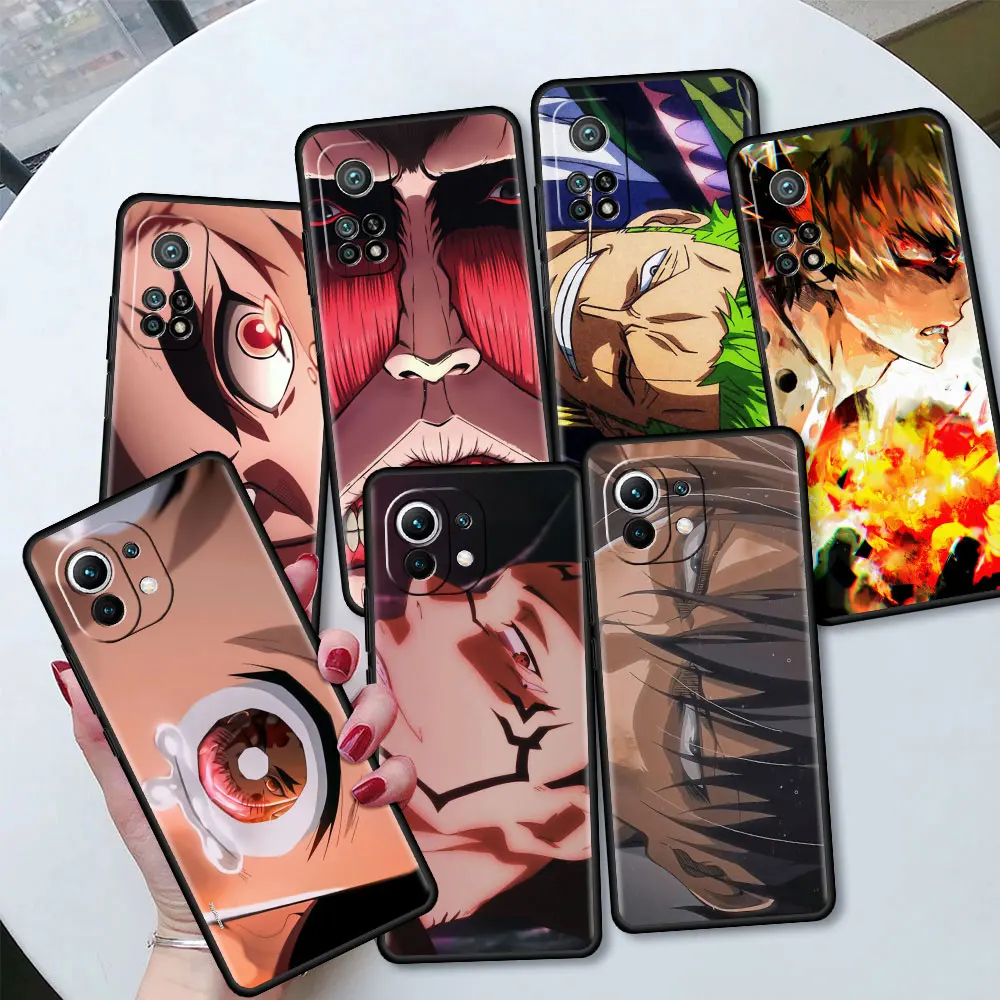 

Phone Capa for Xiaomi Poco X3 NFC M3 Soft Case for Mi 11 11T 10T Pro 9T CC9 Note 10 A2 Lite Tpu Funda Anime Collection