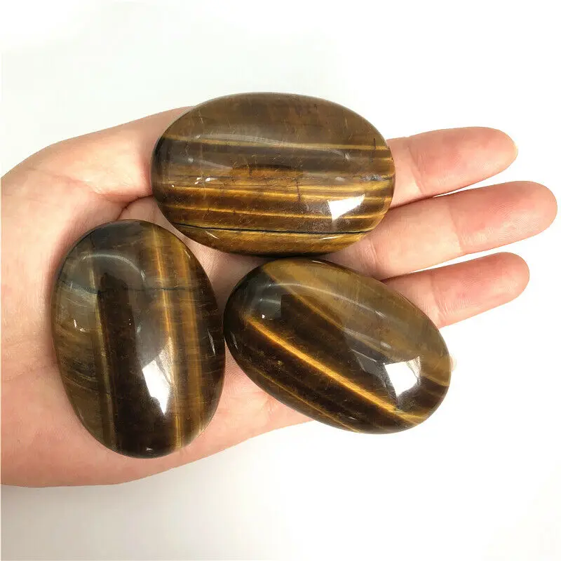 1 шт. натуральный тигровый глаз хрусталь для массажа пальмы лечебный