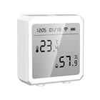 Датчик температуры и влажности Tuya Wi-Fi BT, сигнализация высокой и низкой температуры и влажности, мониторинг в режиме реального времени, совместим с Alexa Google