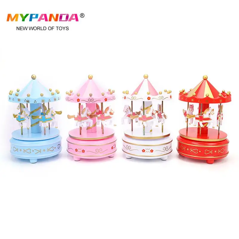 

1 х Веселая круглая деревянная музыкальная шкатулка, детская игра, домашний декор, карусель, лошадь, музыкальная шкатулка, Рождественский по...