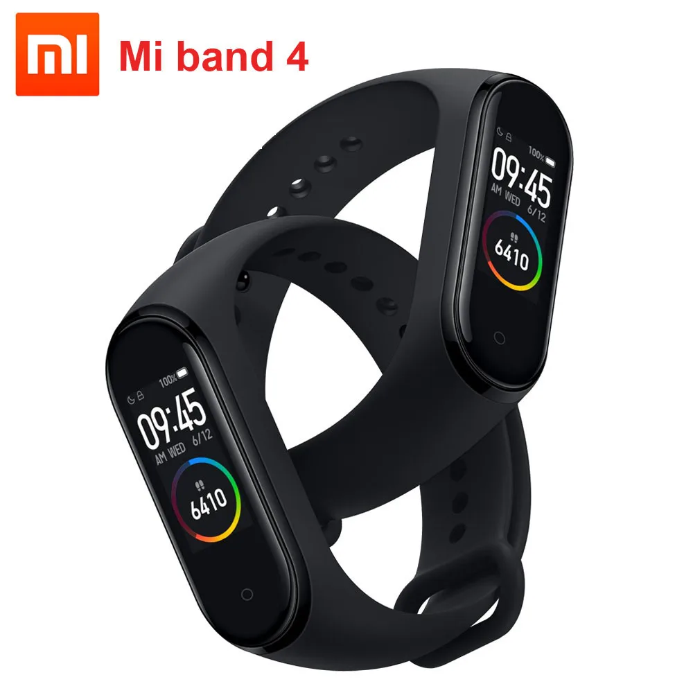 Фитнес браслет xiaomi mi band 4 смарт пульсометр фитнес 135 мАч цветной экран bluetooth 5 0