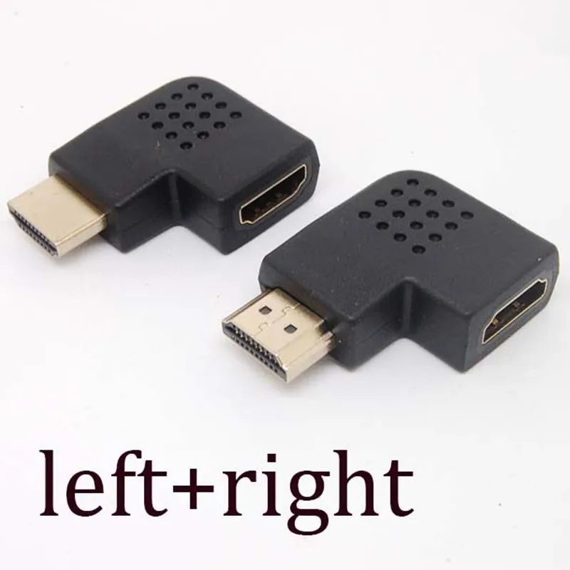 Left and Right HDMI адаптер «Папа-мама» HD tv 1080P мужчин и женщин HDMI адаптеры конвертер 90 градусов угол поворота вправо/влево HDMI разъемы - Цвет: Left and Right