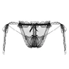 1 шт., женские кружевные трусики-стринги с боковой завязкой