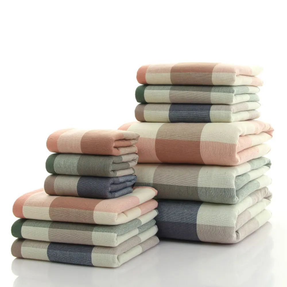 

70x140cm 35x75cm 2pcs Nordic Super Large Towel Set High Absorbent Soft Bath Towel + Face Towels bath towels For Adults Kids