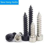 hex socket head cap self tapping allen wood screw metric hexagon bolt 304 stainless steel black grade 12 9 m2 m2 6 m3 m4 m5 m6